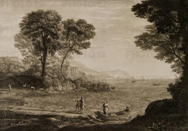 Classical Landscape, 1744. Creator: Pierre-Charles Canot.