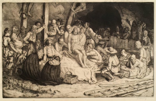 The Descent From The Cross, 1897 Reworked. Creator: William Strang.