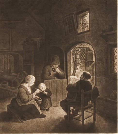Reading the Letter,  (c1650s), 1768. Creator: William Baillie.