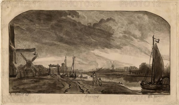 Evening, Leyden, (c1620s), 1765. Creator: William Baillie.