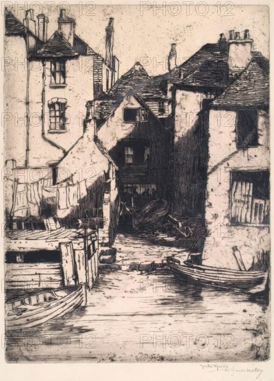 A Bit Of Portsmouth, 1928. Creator: Martin Hardie.