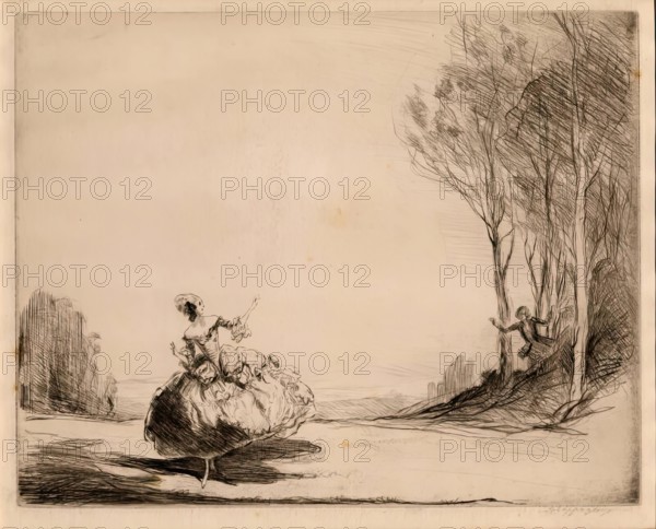 La Surprise, c1891-1921. Creator: Claude Allin Shepperson.