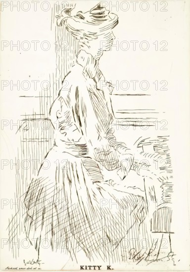 Kitty K, c1923. Creator: Walter Richard Sickert.