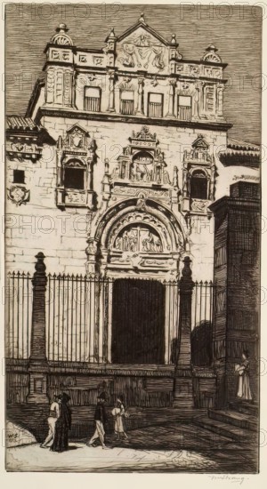 The Doorway Of Santa Cruz, Toledo, 1913. Creator: William Strang.