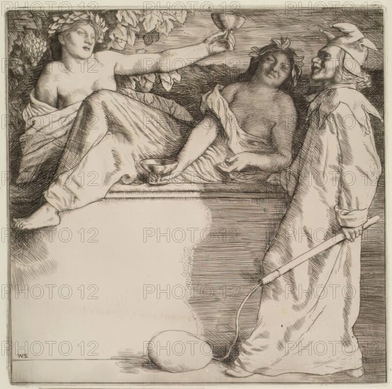 The Wine Drinkers, 1904. Creator: William Strang.