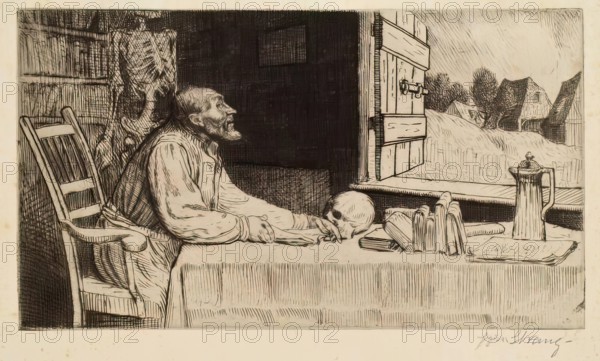 The Student, 1889. Creator: William Strang.