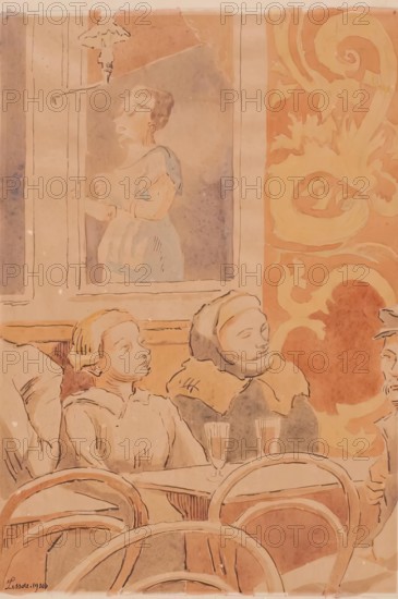 Bruges - Café Chantant, 1920. Creator: Thérèse Lessore.