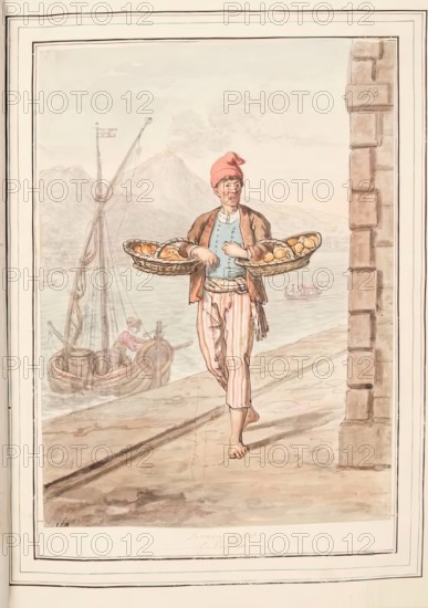 Limon Cryer of Naples, leaf from 'A Collection of Dresses by David Allan Mostly from Nature', 1776. Creator: David Allan.