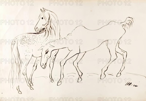 Two Horses, 1825-1839. Creator: James Howe.