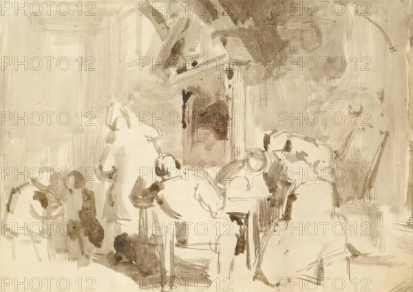 An Interior with Figures, c1810s. Creator: David Wilkie.