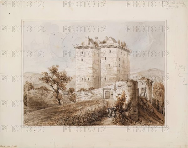 Borthwick Castle, 1848-1852. Creator: Robert William Billings.