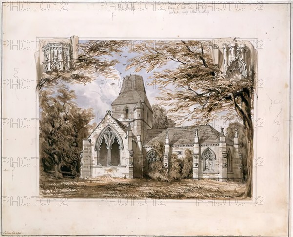 Seton Chapel, Haddington - South East, 1845 - 1852. Creator: Robert William Billings.