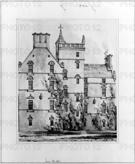 Innes House, Elgin, 1849. Creator: Robert William Billings.