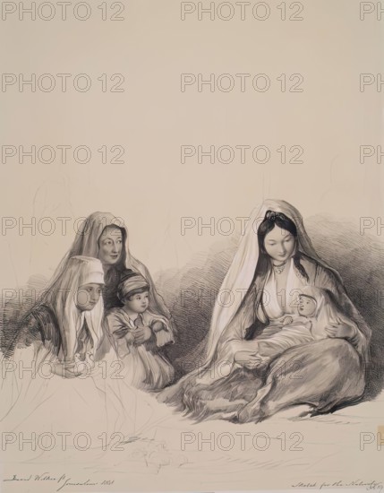 Sketch for the Nativity, 1841. Creator: Joseph Nash.