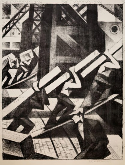 Loading the Ship, 1917. Creator: CRW Nevinson.