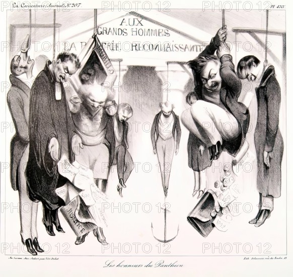 Les Honneurs du Pantheon, 1834. Creator: Honore Daumier.