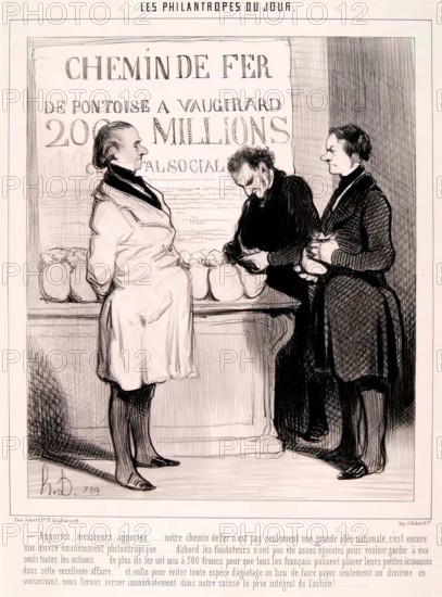 Les Philantropes du Jour. 'Apportez, messieurs, apportez...', 1845. Creator: Honore Daumier.