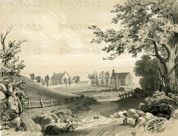 Church and Manse of Cults, c1843-1889. Creator: James Gordon Junior.