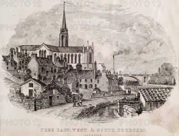 East, West and South Churches, Aberdeen, c1860s. Creator: Unknown.