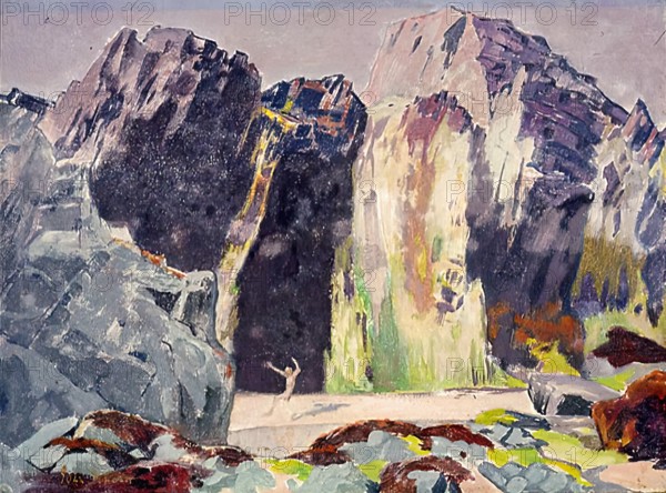 A Rocky Shore, 1900-1924. Creator: John Duncan.