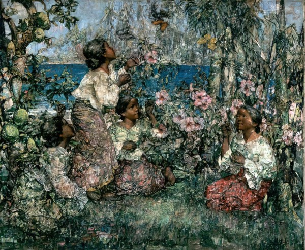 Butterflies, 1908. Creator: Edward Atkinson Hornel.