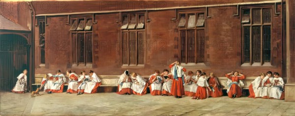 Darning Day - The Red Maids of Bristol, 1876. Creator: Eyre Crowe.