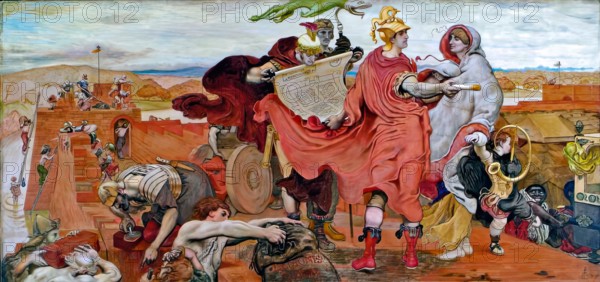 The Romans building a Fort at Mancenion, A.D. 80, 1879 - 1890. Creator: Ford Madox Brown.