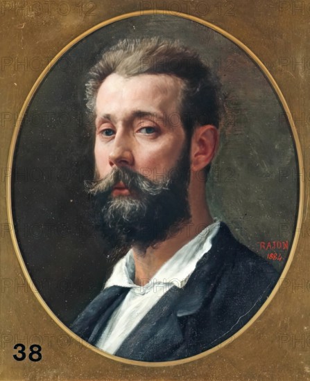 Paul Adolphe Rajon, Self Portrait, 1884. Creator: Paul Adolphe Rajon.