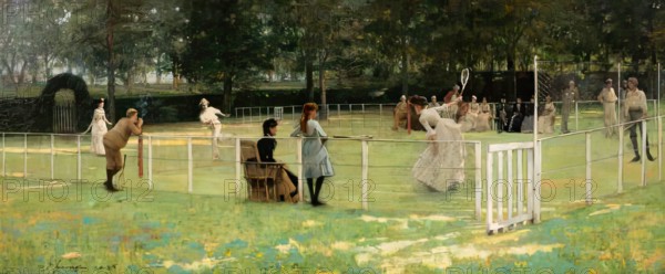 The Tennis Party, 1885. Creator: Sir John Lavery.