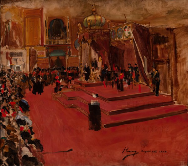 Study for "The Visit of Queen Victoria to the International Exhibition, Glasgow", 1888. Creator: Sir John Lavery.