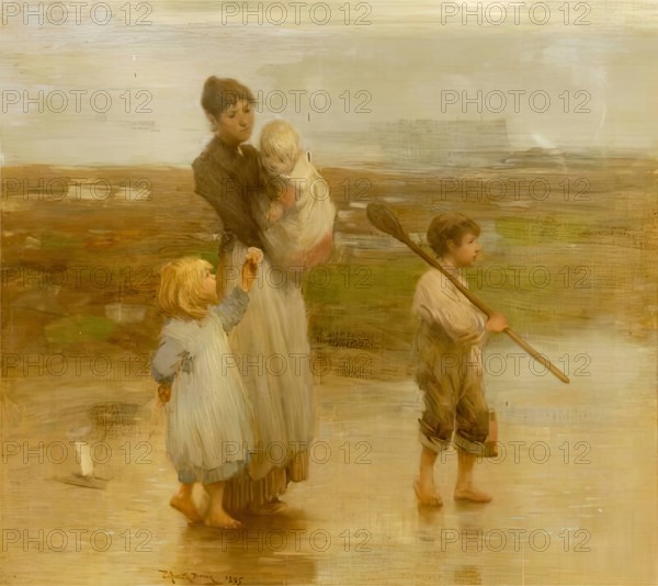 The Bait Gatherers, 1895. Creator: Thomas Austen Brown.