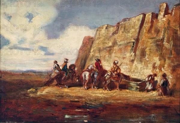 The Watering Place, 1850-1860. Creator: Alexandre Gabriel Descamps.