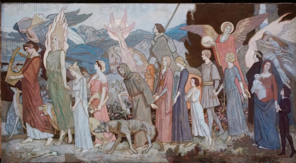 Masque of Love, 1900-1924. Creator: John Duncan.