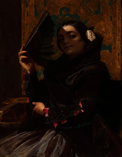 Una Maja Bonita, 1856. Creator: John Phillip.