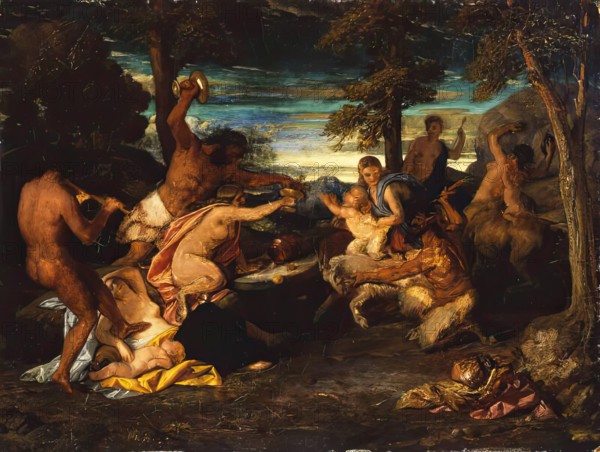 Bacchus nursed by the Nymphs of Nyssa, c1827. Creator: William Dyce.