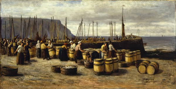 The Herring Harvest, c1873. Creator: Archibald David Reid.