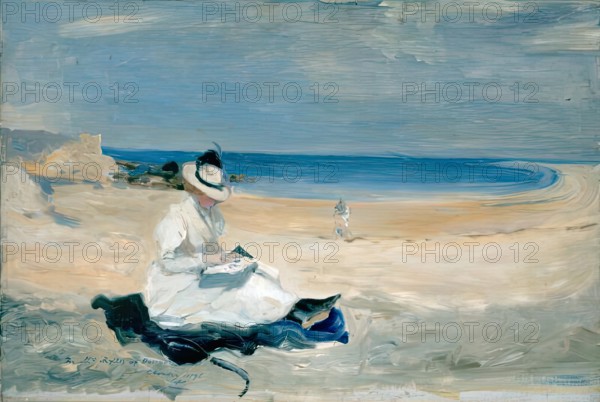 The Shore at Dornoch, 1896. Creator: Edith Hacon.