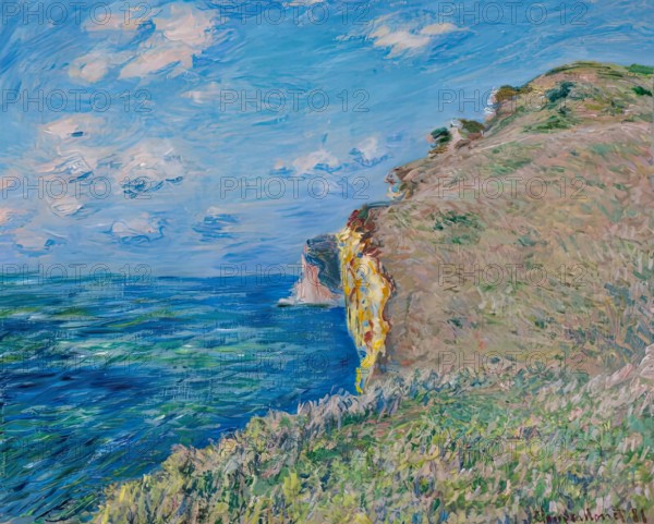 La Falaise à Fécamp, 1881. Creator: Claude Monet.