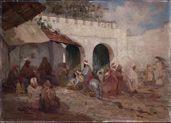 Eastern Village Scene, c1872-1910. Creator: George Davidson.