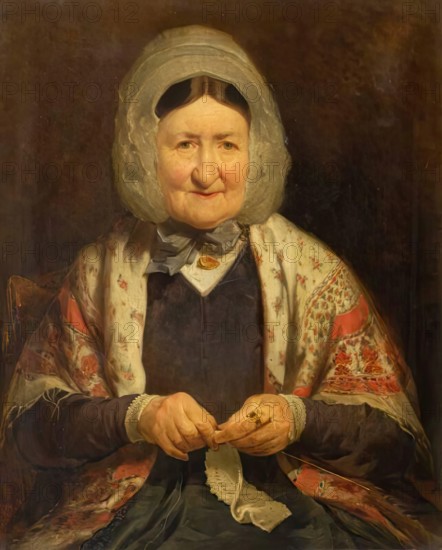 Miss Christian Kennedy (An Old Lady Knitting), c1840. Creator: James Cassie.