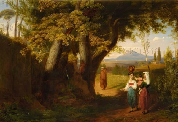 The Borghese Gardens, Rome, 1850-1870. Creator: James William Giles.