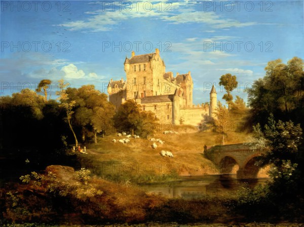 Fyvie Castle, 1828. Creator: James William Giles.