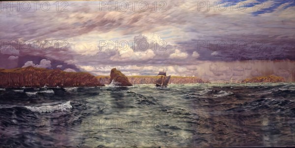 The Isles of Skomer and Skokholm, just outside Milford Haven, 1891. Creator: John Brett.