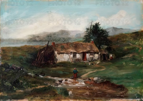 Croft Scene, 1882. Creator: John Francis Faed.