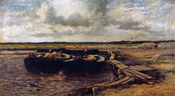 Clay Barges, Norfolk, c1890s. Creator: Leslie Thomson.