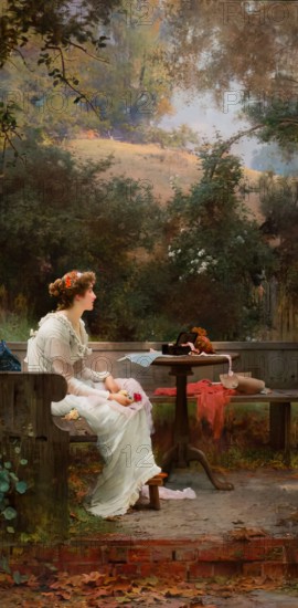 Welcome Footsteps, 1898. Creator: Marcus Stone.