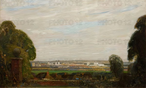 Oxford from Ferry Hinksey, 1900-1924. Creator: Robert Anning Bell.