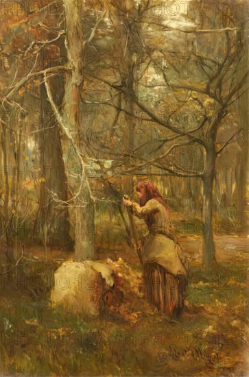 In the Woods at Muthill, Perthshire, 1880 - 1886. Creator: James Lawton Wingate.
