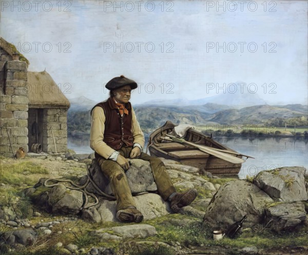 The Highland Ferryman, 1857. Creator: William Dyce.