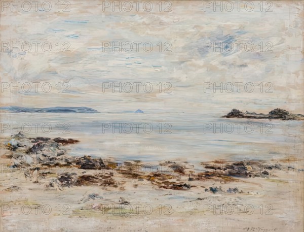 The White Calm - Ailsa Craig from Port an Righ, 1901. Creator: William McTaggart.
